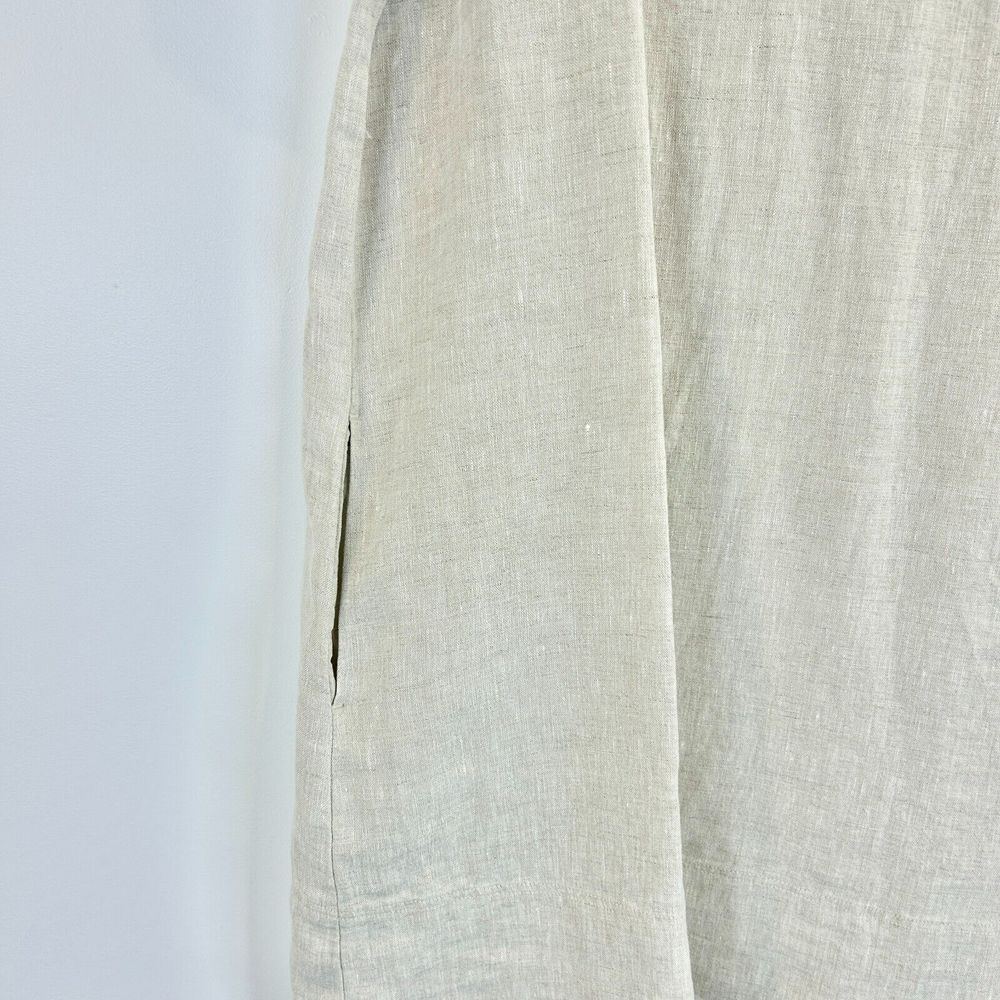 Madewell Mini Dress Womens XL V-Neck 100% Linen Boho Classic‎ Casual Preppy Chic - Picture 8 of 13